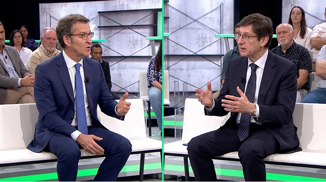 Alberto Núñez Feijóo y José Ignacio Goirigolzarri en laSexta Xplica